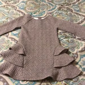 Cat & Jack Gray w/ Gold Sparkle Tunic Shirt